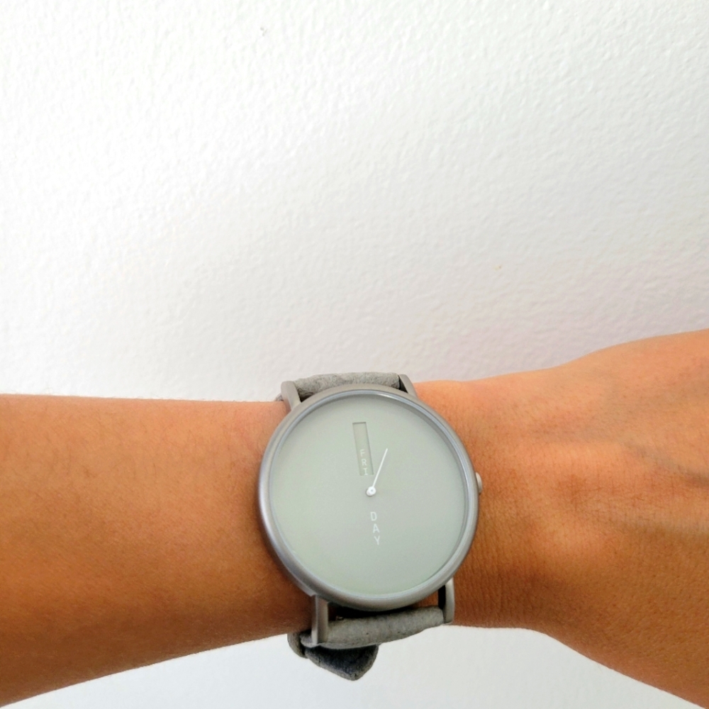 Daywatch Silver with vegan leather strap